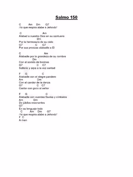 El Canto Universal: Los Instrumentos del Salmo 150 El Canto Universal: Los Instrumentos del Salmo 150